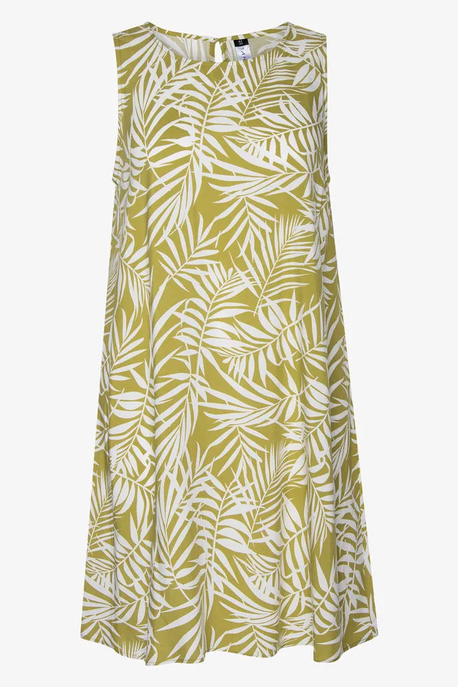 Sleeveless A-Line Dress Green