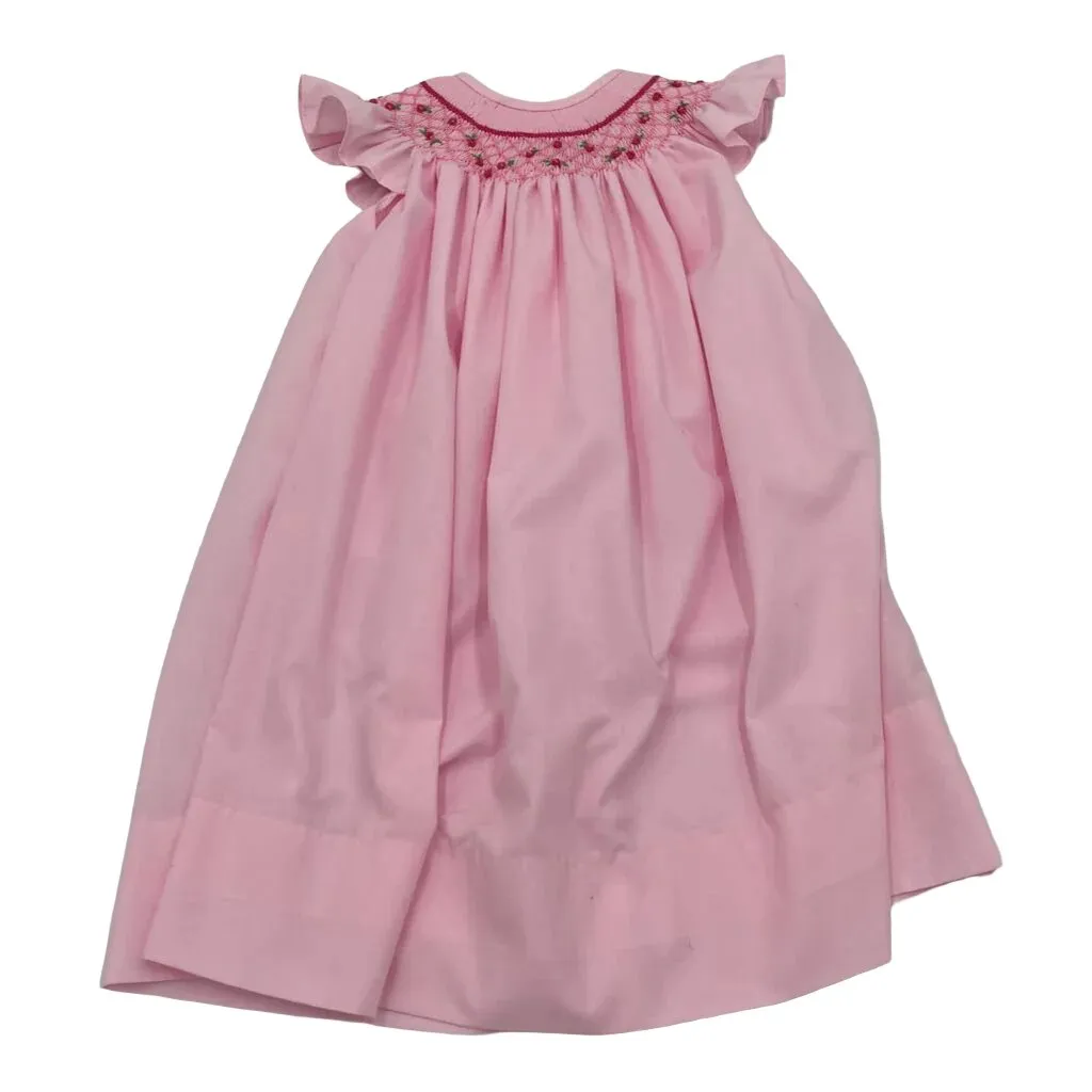 Smocked Dress / Embroidered Flowers