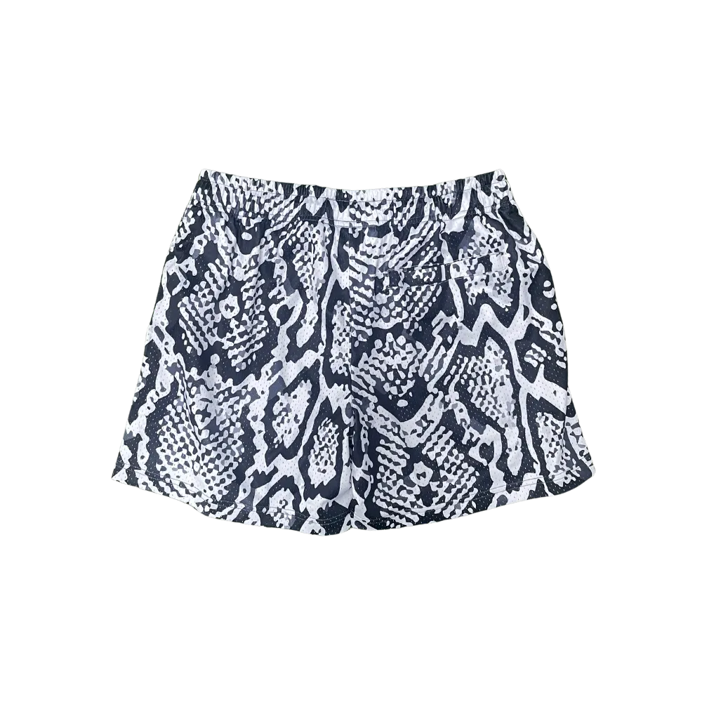 Snakeskin Mesh Shorts