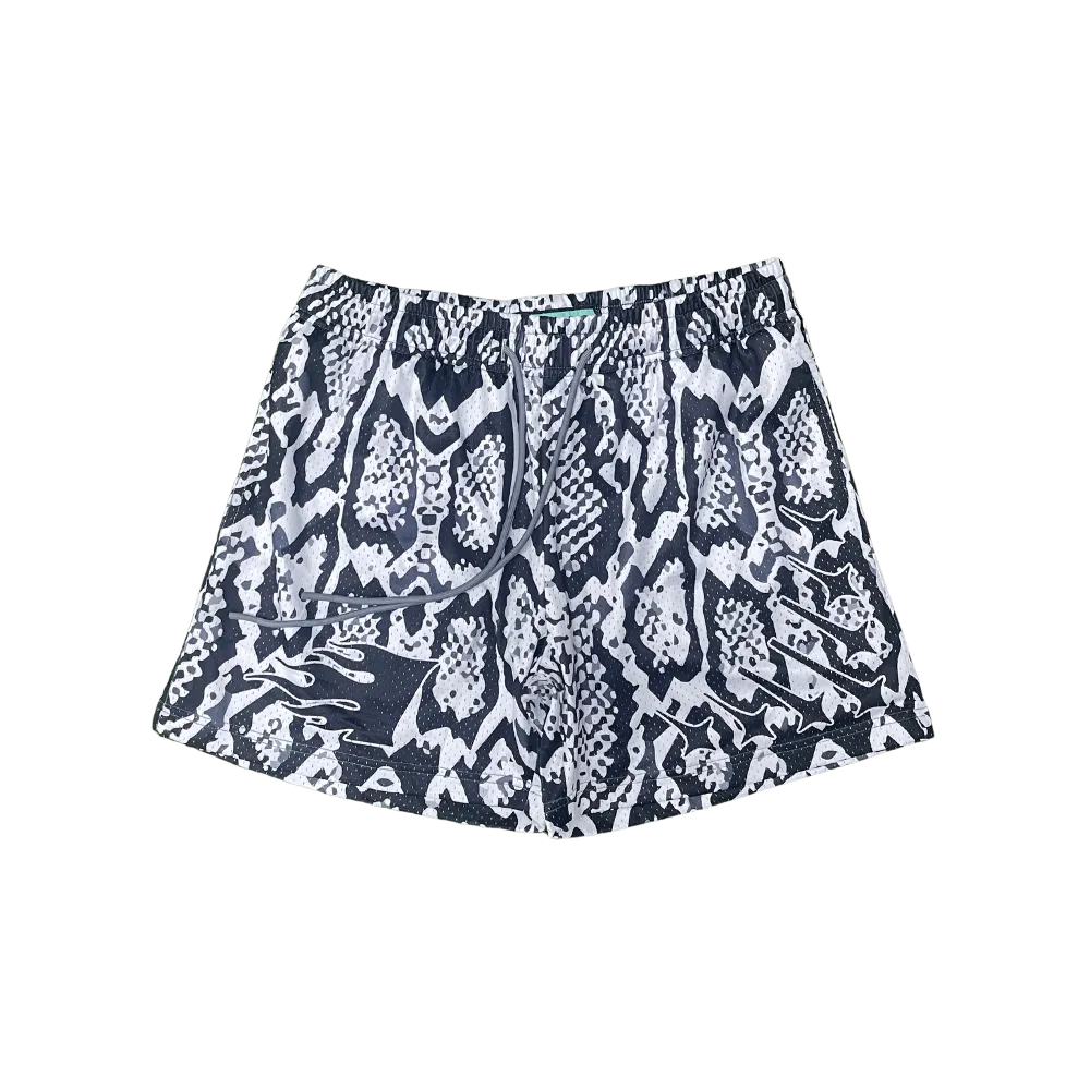 Snakeskin Mesh Shorts