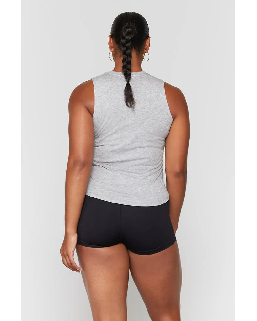 Spiritual Gangster Meditate Muscle Tank - Womens - Heather Grey