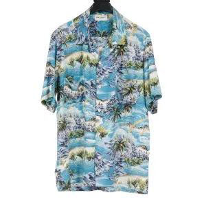 SS16 Blue Floral Hawaiian Shirt