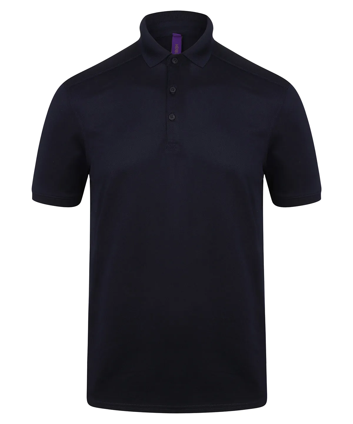 Stretch polo shirt with wicking finish (slim fit) | Oxford Navy