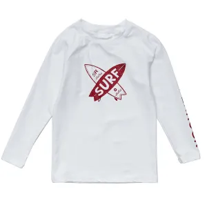 Surf White LS Rash Top
