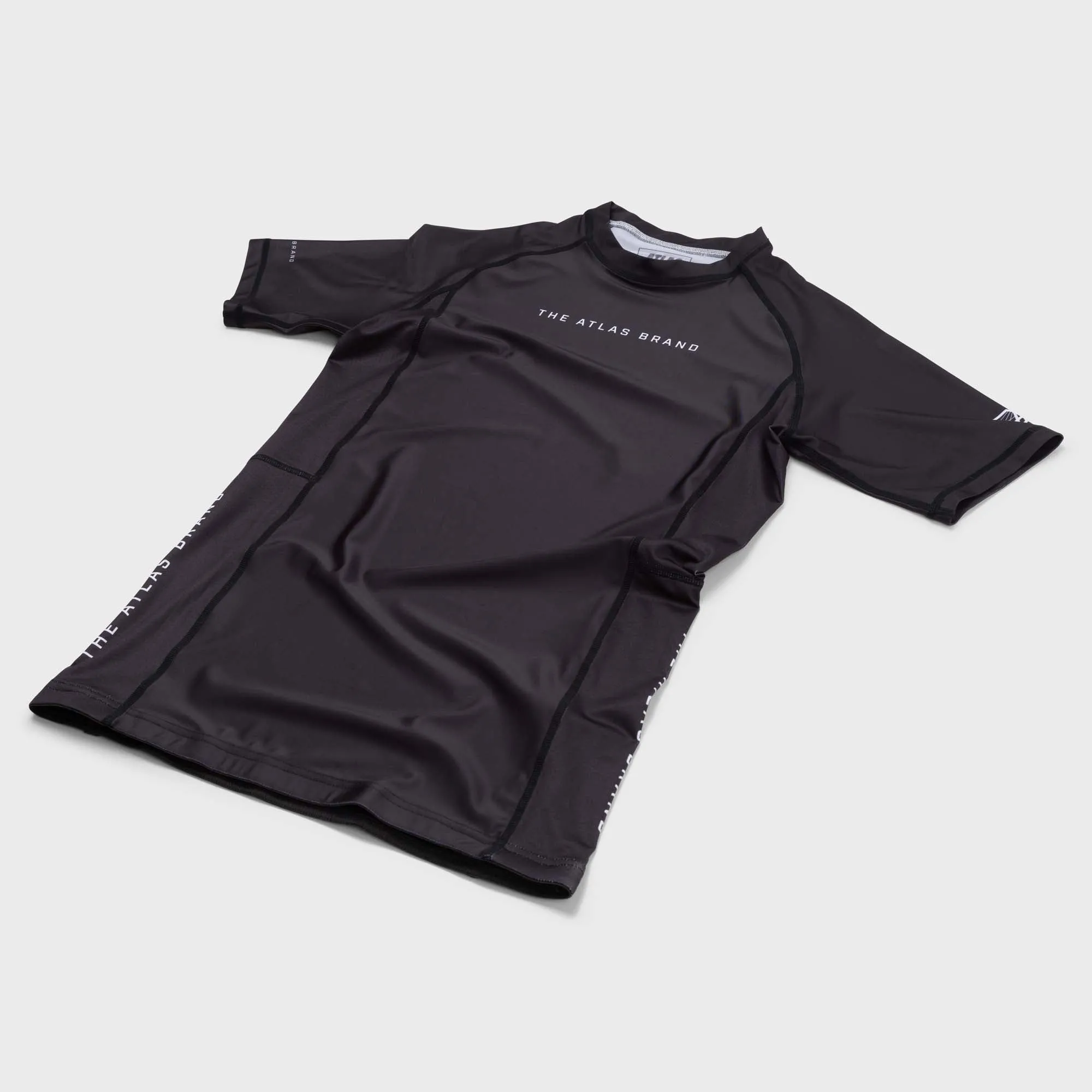 The Atlas Brand - Ranked BJJ Rash Guard - Black