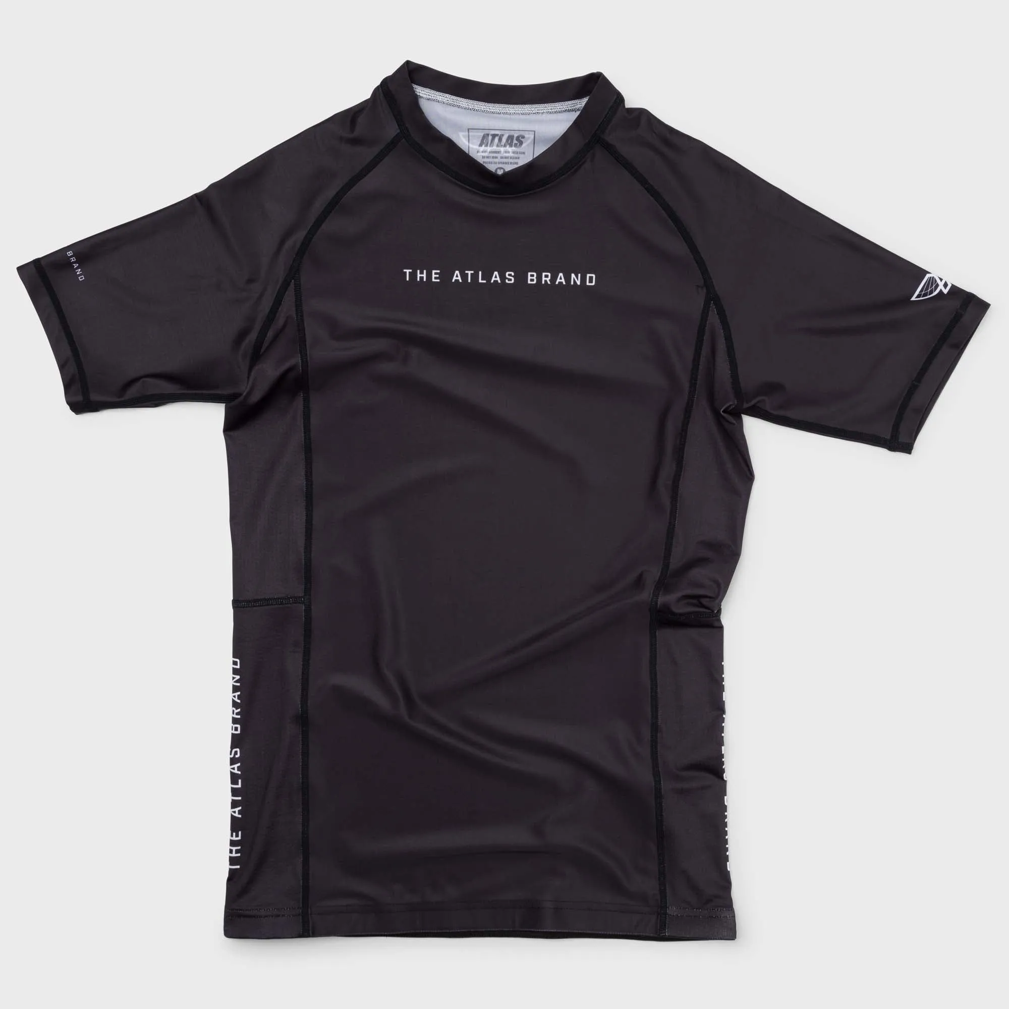 The Atlas Brand - Ranked BJJ Rash Guard - Black