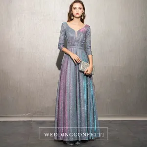 The Cailey Iridescent Long Sleeves Gown (Available in 4 colours)