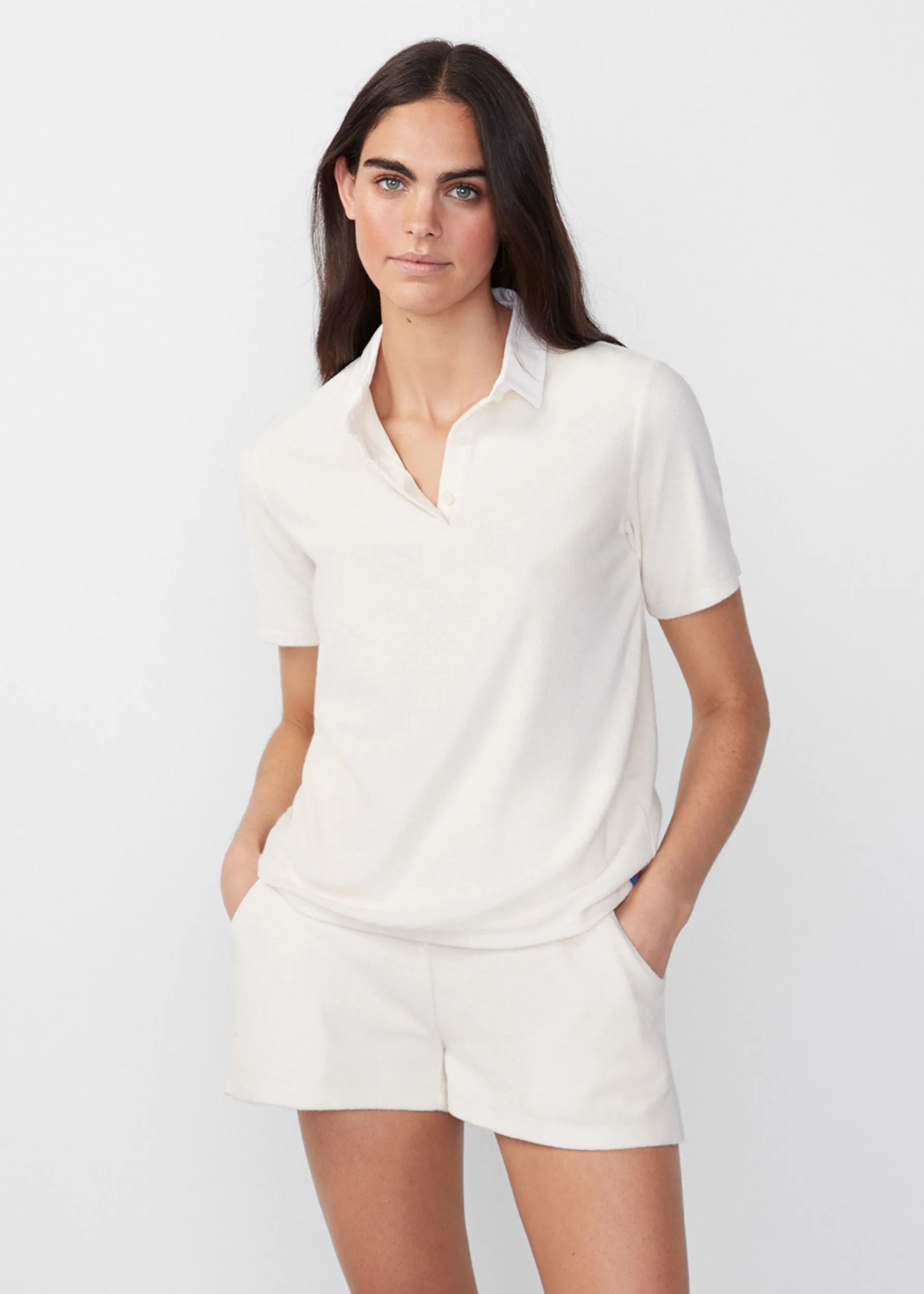 The Women's Terry Polo - Cream