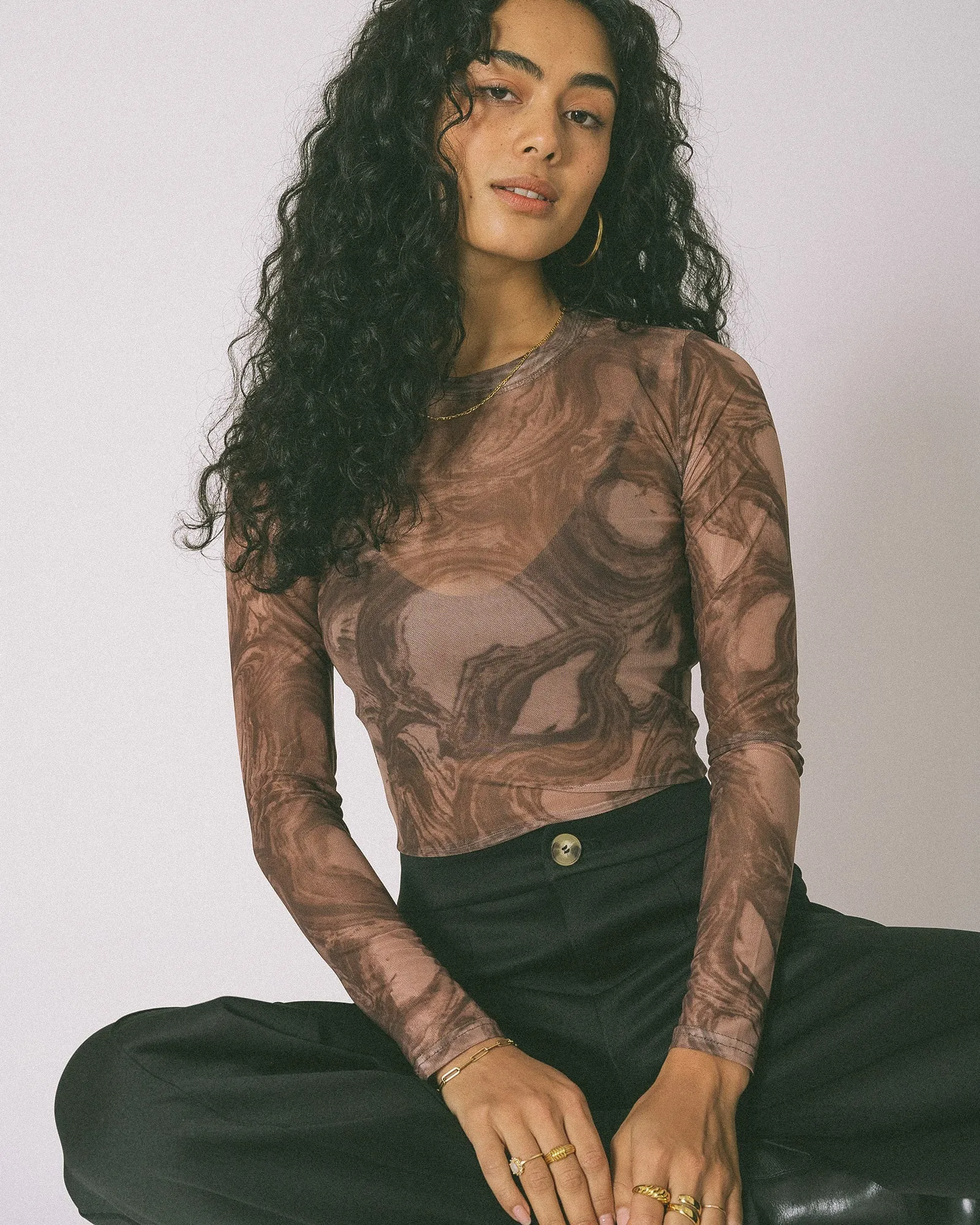TILTIL Vin Mesh Top Rust Swirl