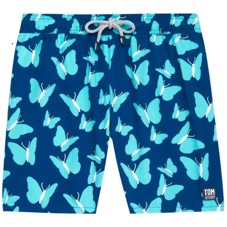 Tom & Teddy Boys Butterfly Swim Shorts BTRTR-J - Turquoise