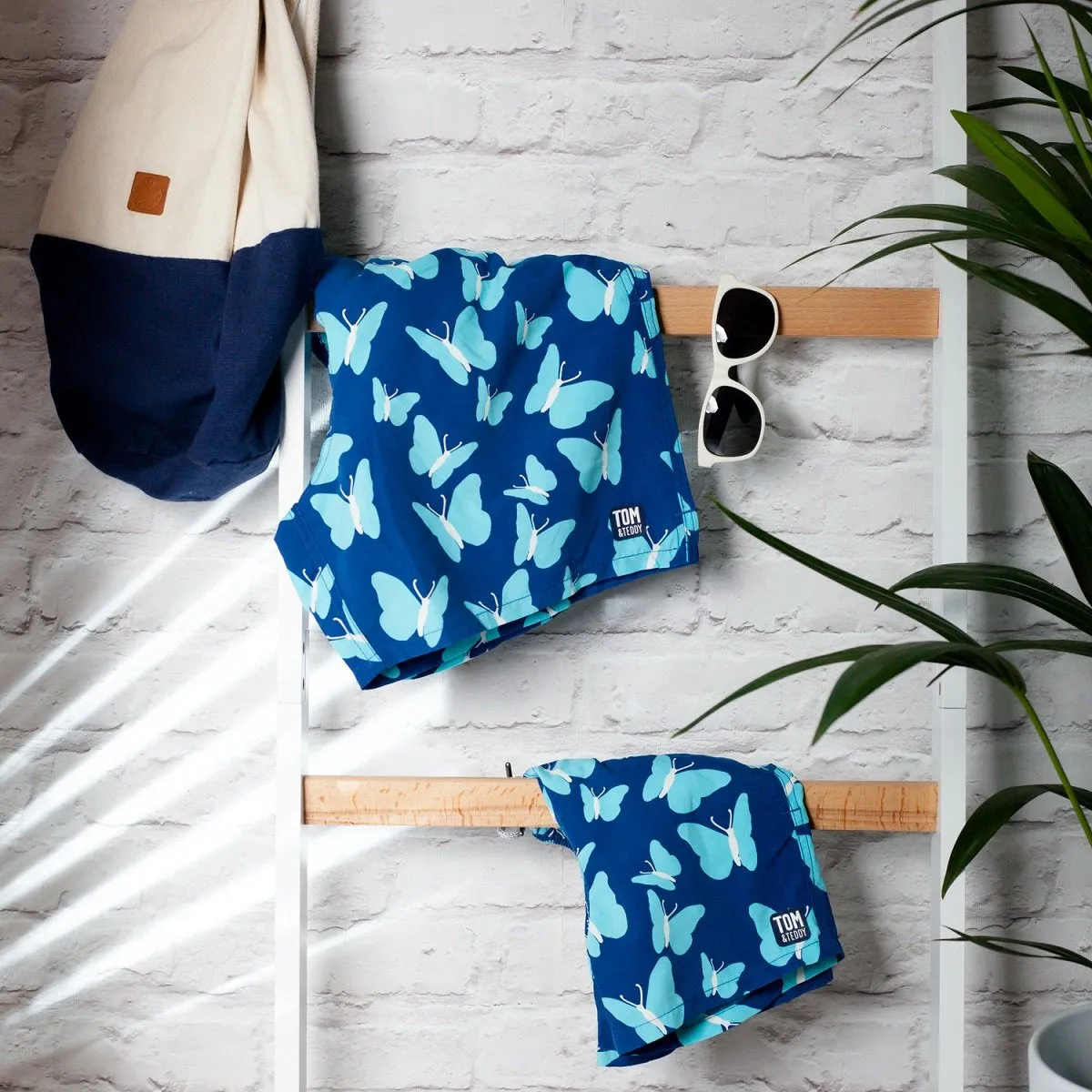 Tom & Teddy Boys Butterfly Swim Shorts BTRTR-J - Turquoise