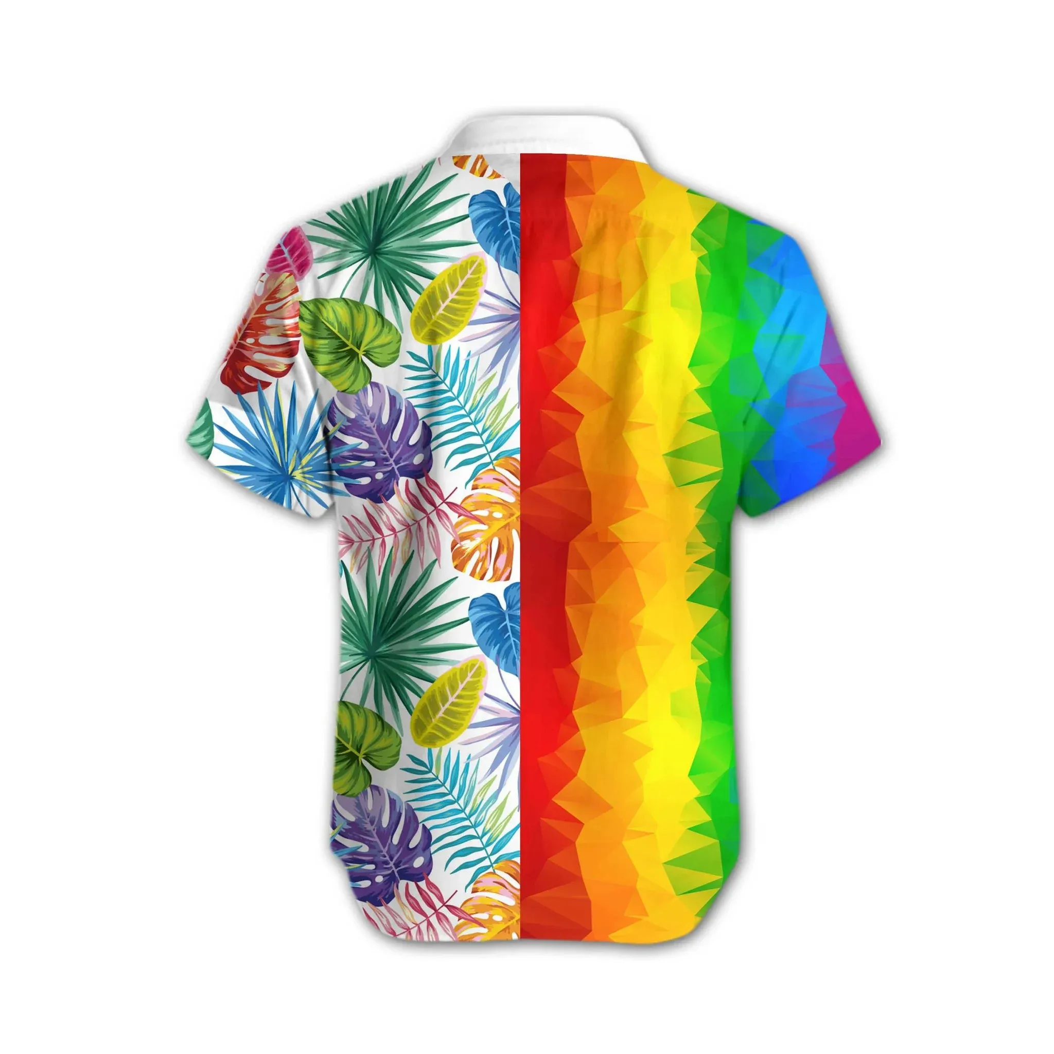 Transgender Shirt 3D Hawaiian, Awesome Lgbt Low Poly Design Hawaiian Shirt