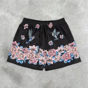 Trendy Resort Floral Mesh Shorts