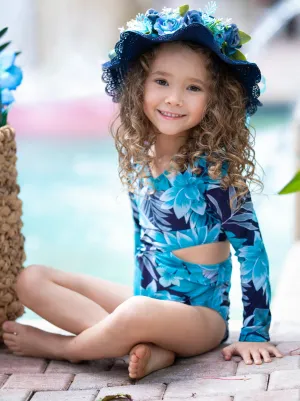 Tropical Breeze Rash Guard Swimsuit