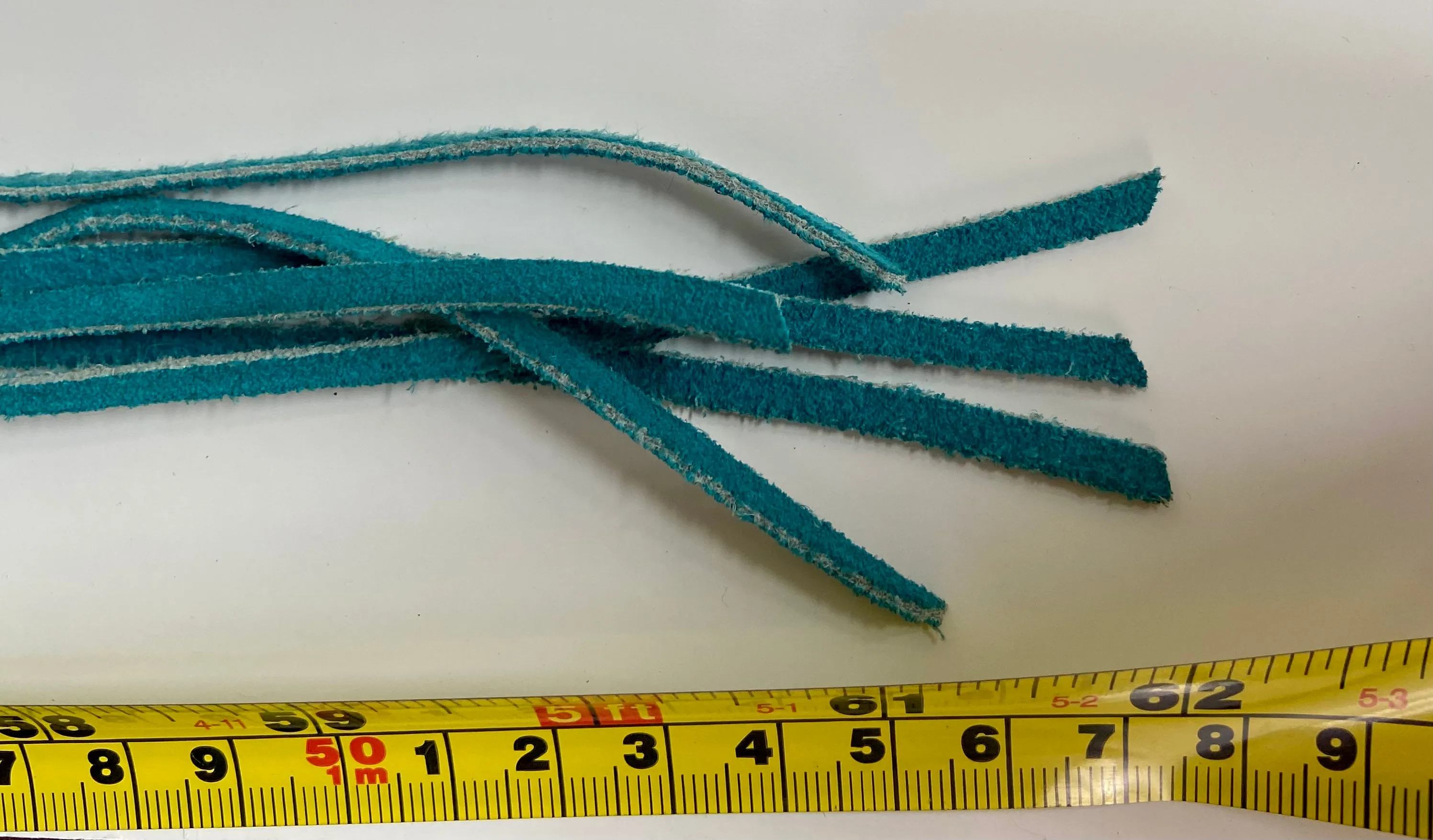 Turquoise suede leather belt