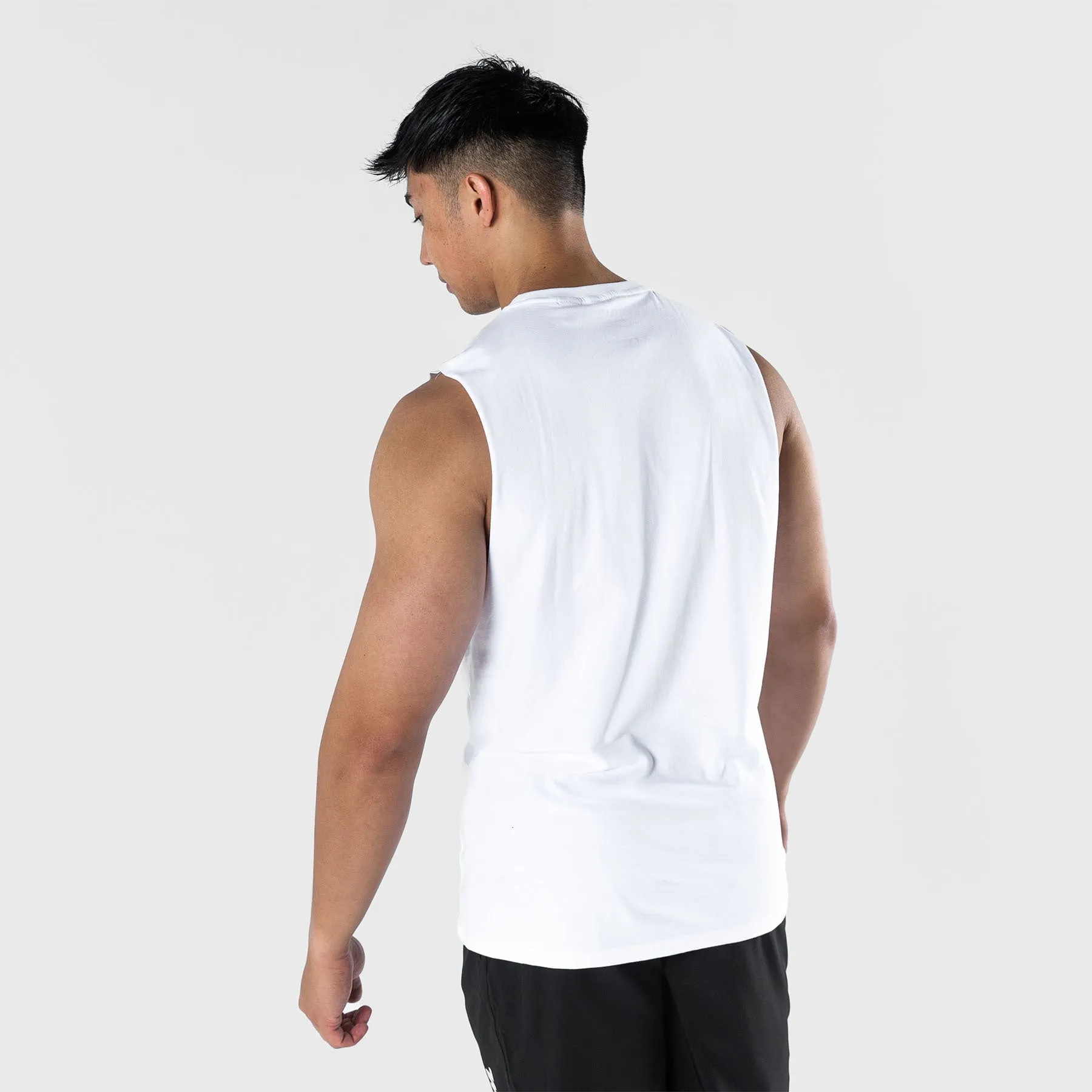 TWL - Men's Everyday Muscle Tank - WHITE/BLACK