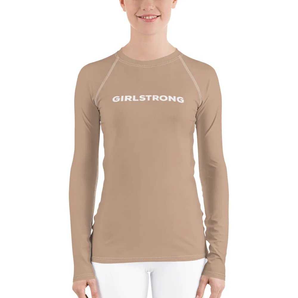 UPF 50 LONG SLEEVES RASH GUARD ALMOND