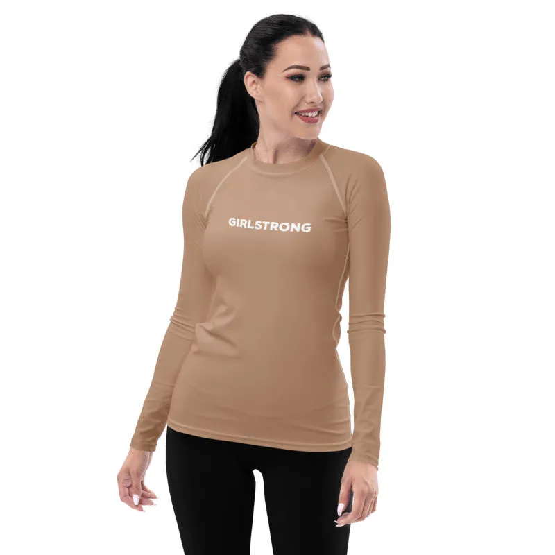 UPF 50 LONG SLEEVES RASH GUARD ALMOND