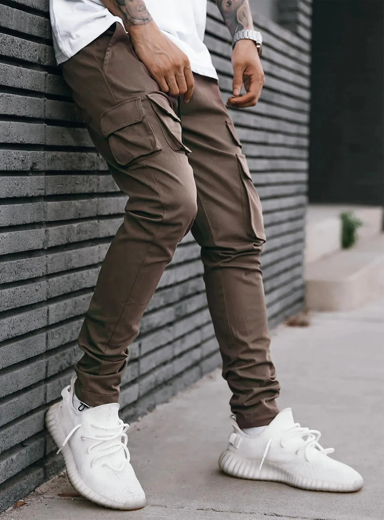 Utility Cargo Pants V6 in Brown