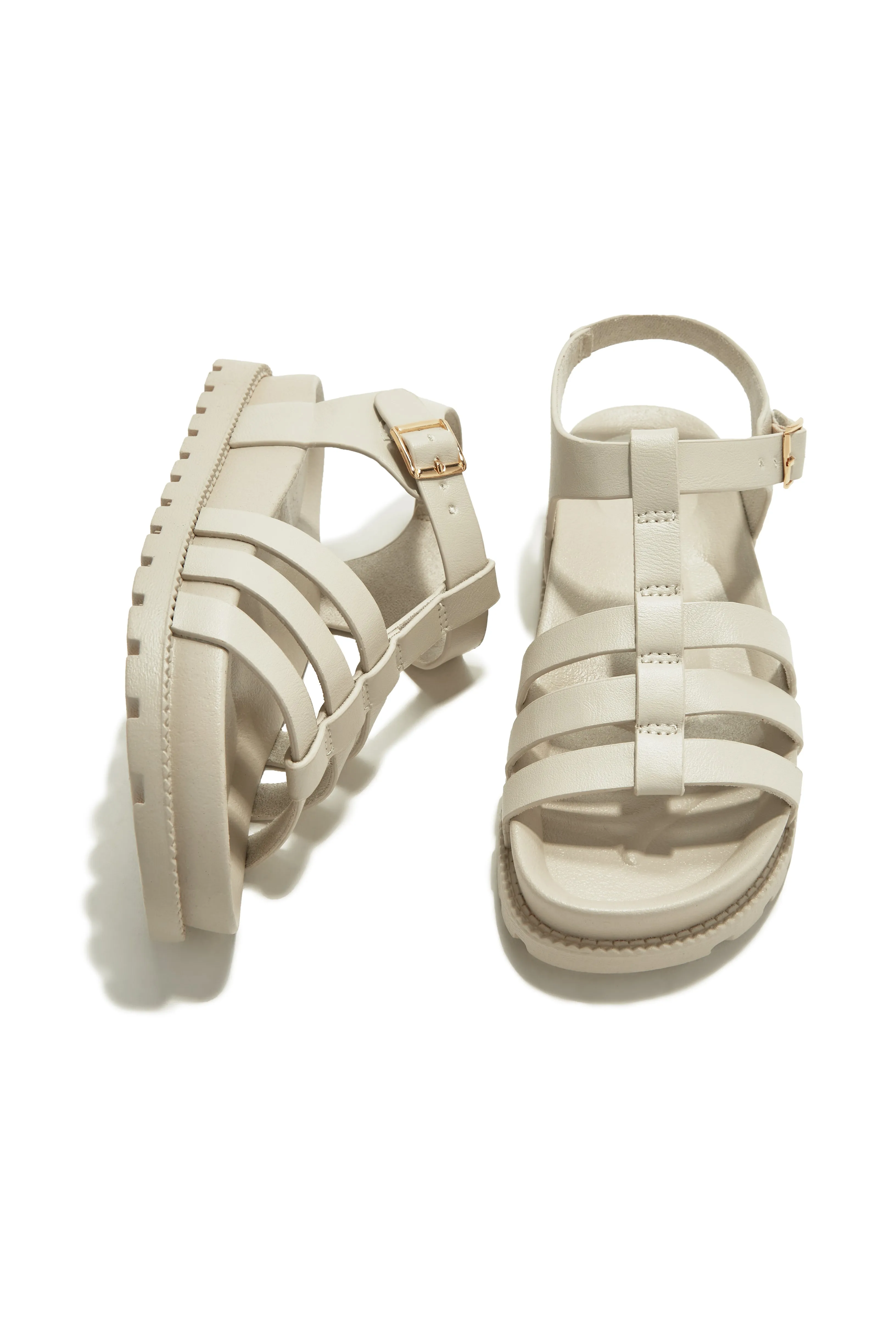 Vacay Ready Caged Sandals - Ivory
