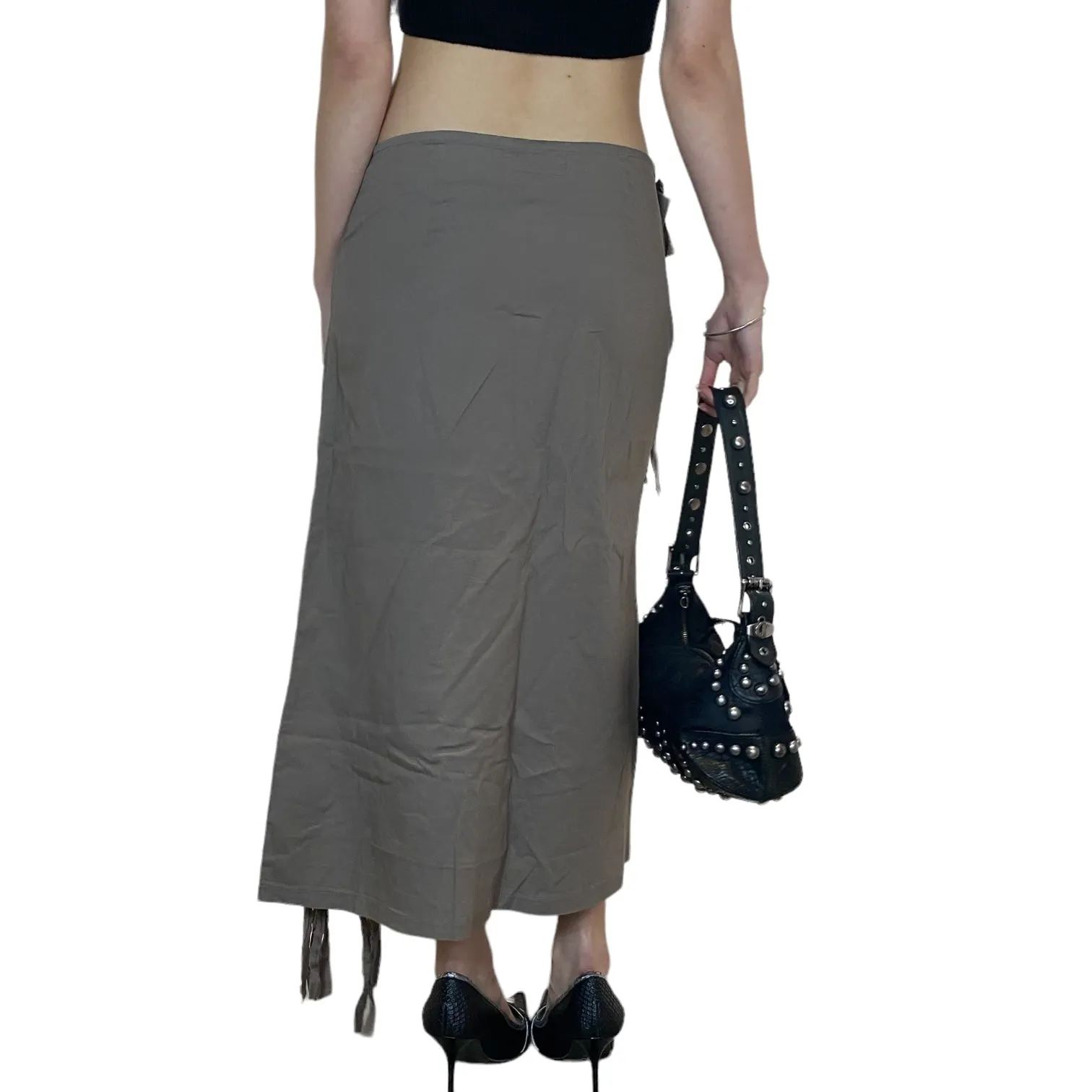 Vintage 90s Grunge Ruffle Floaty Maxi Skirt