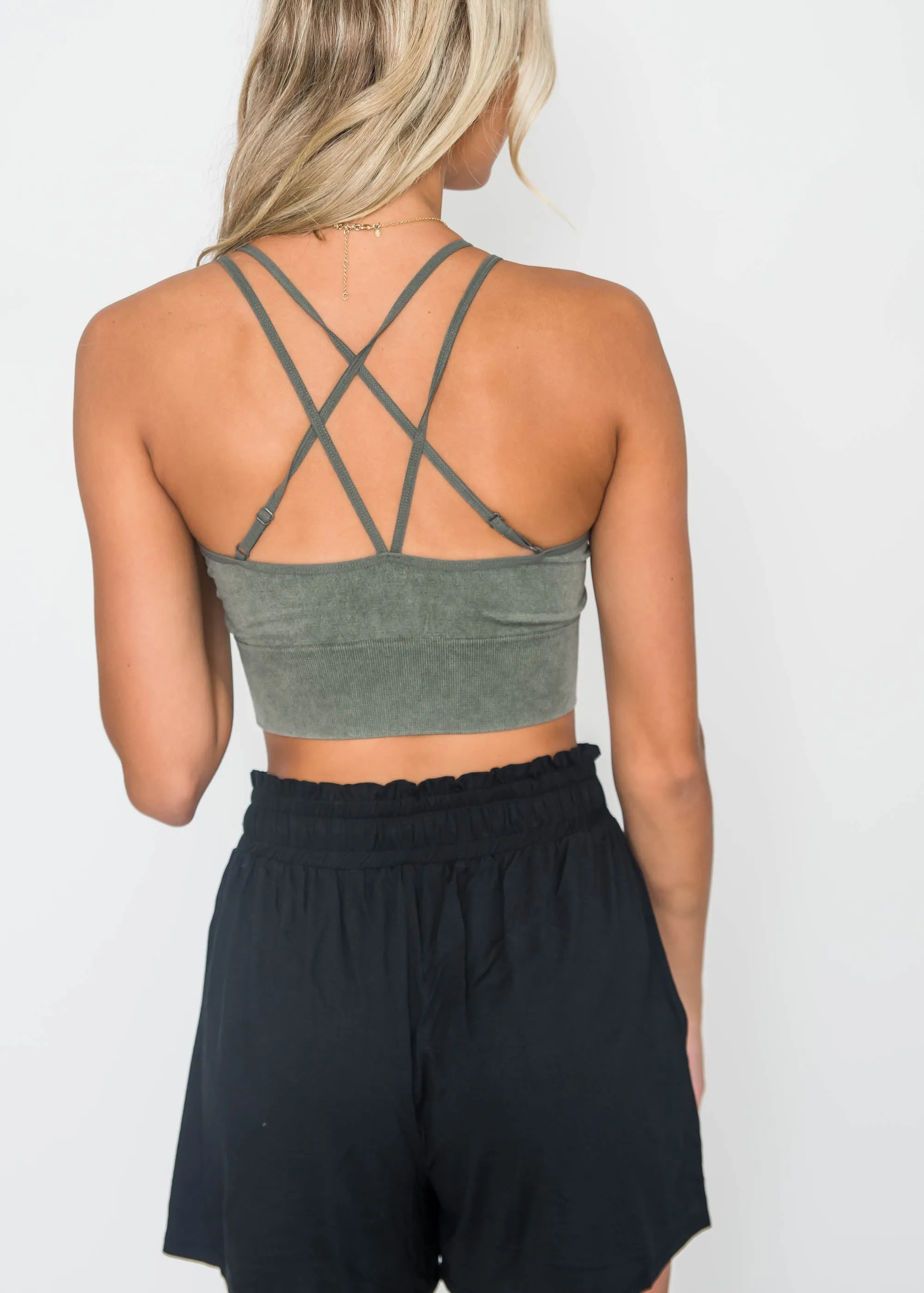 Vintage Wash Lattice Front Bralette