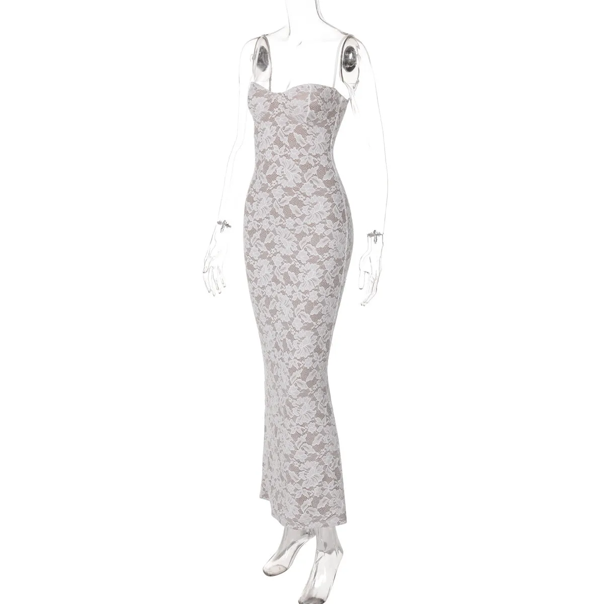 Vvsha Mireille Lace Maxi Dress