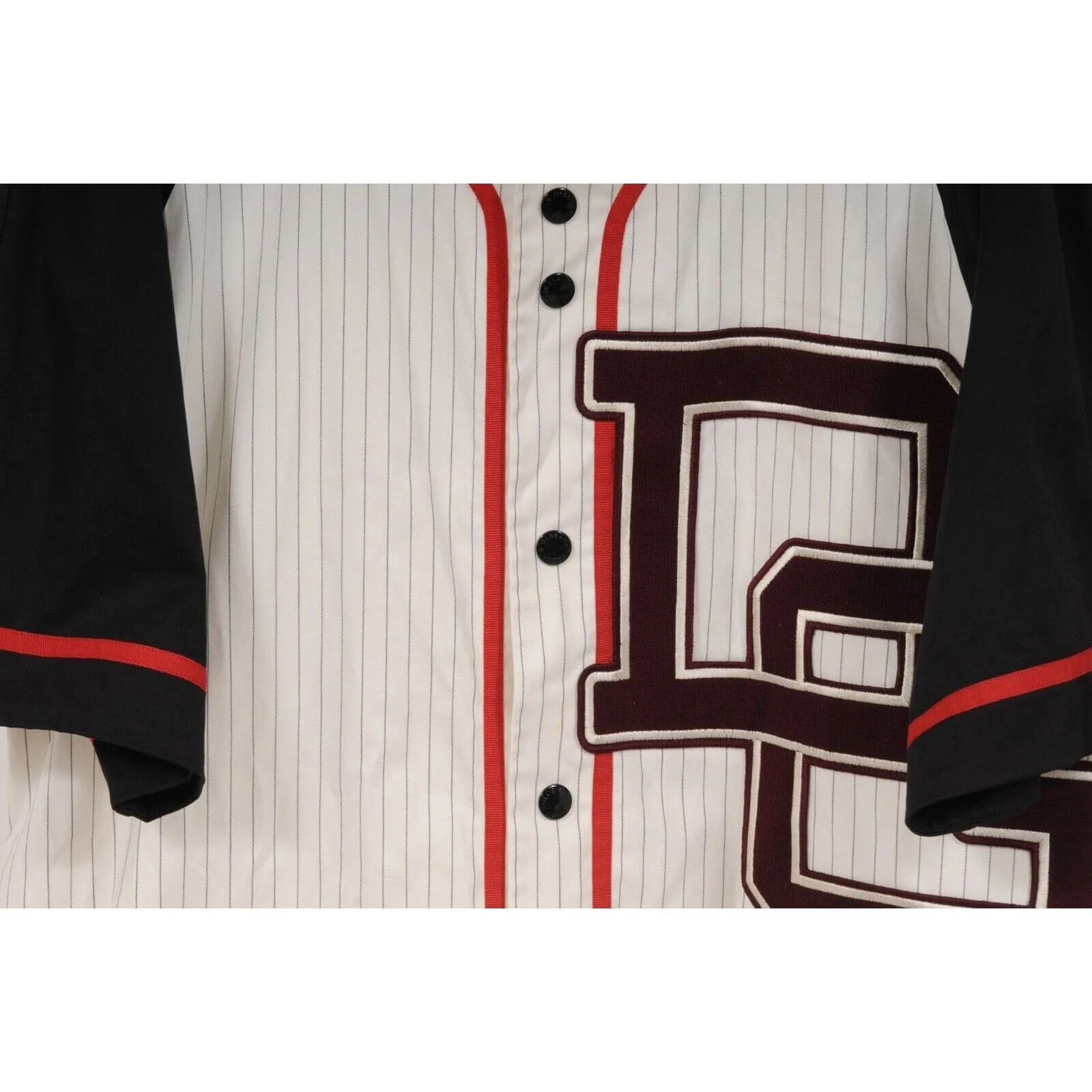 White Black Striped Free Love Baseball Jersey