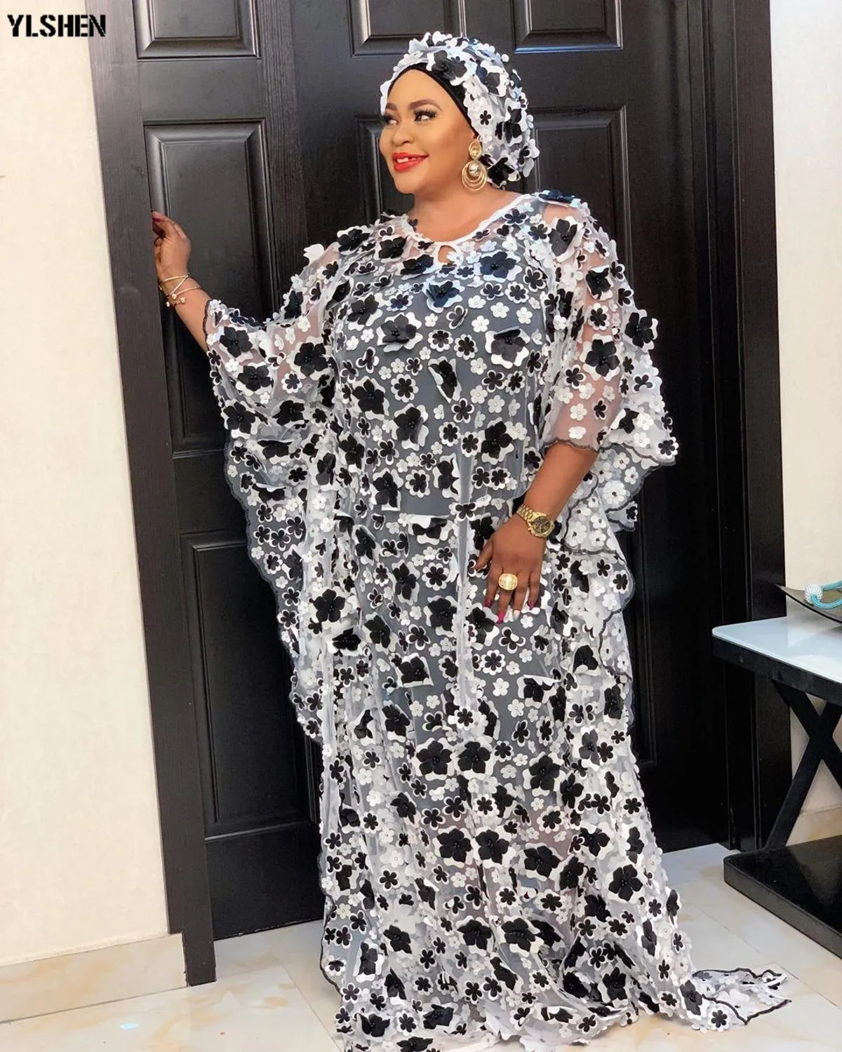 Women Dashiki Embroidered Traditional Boubou African Clothes