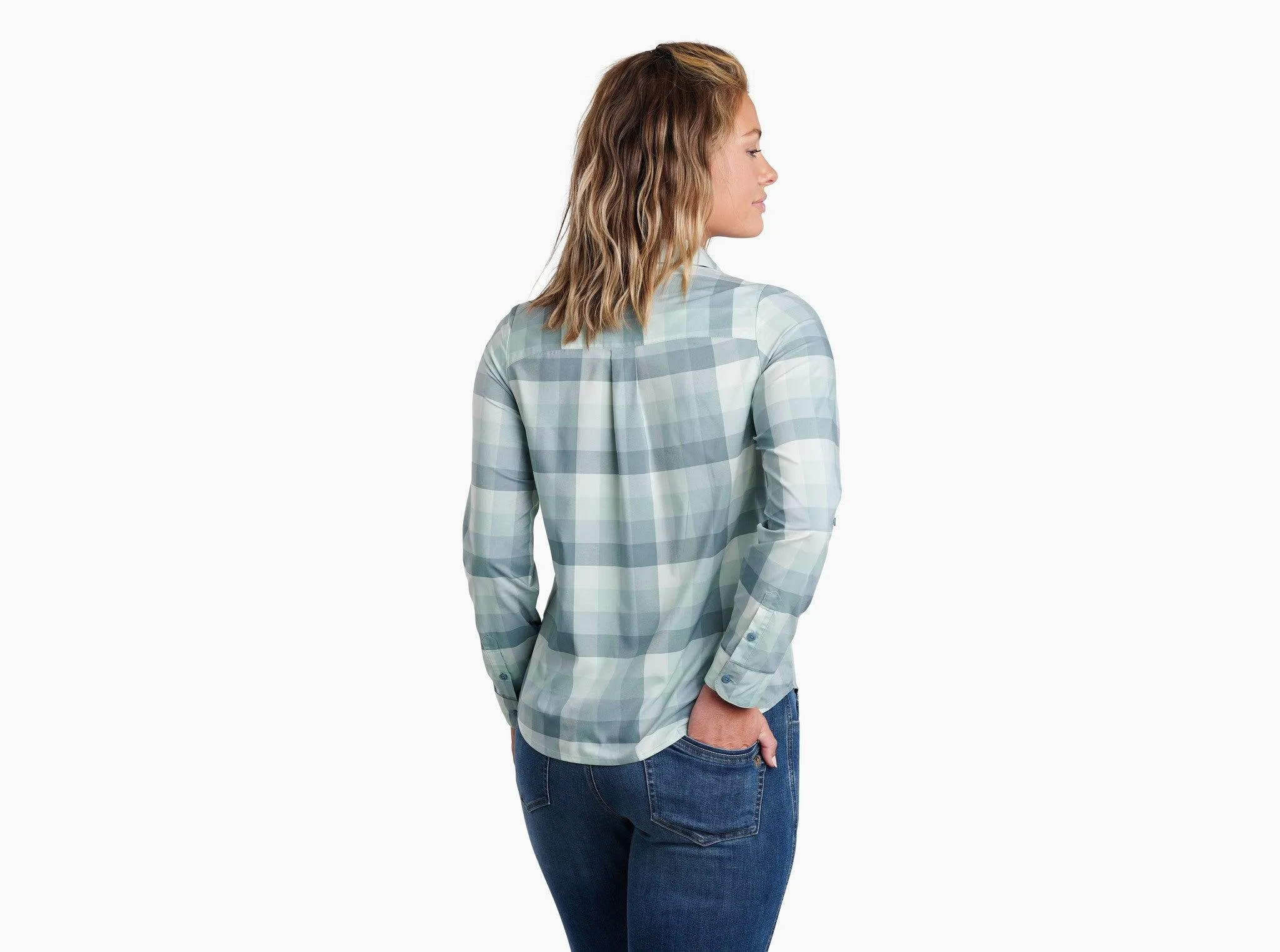 Women's Kamp Long Sleeve Flannal - Soft Jade