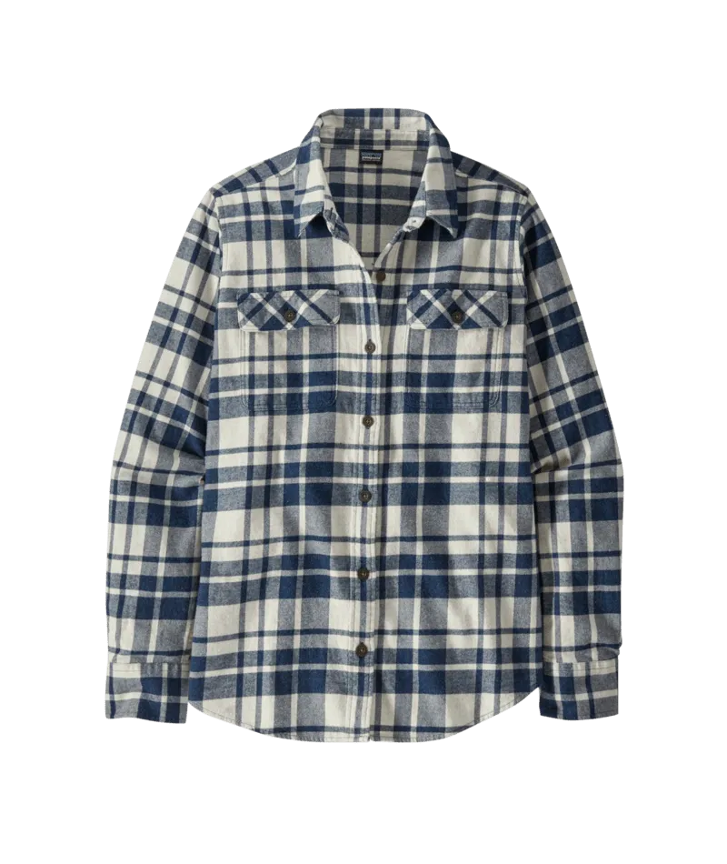 Women's Long-Sleeved Organic Cotton Midweight Fjord Flannel Shirt