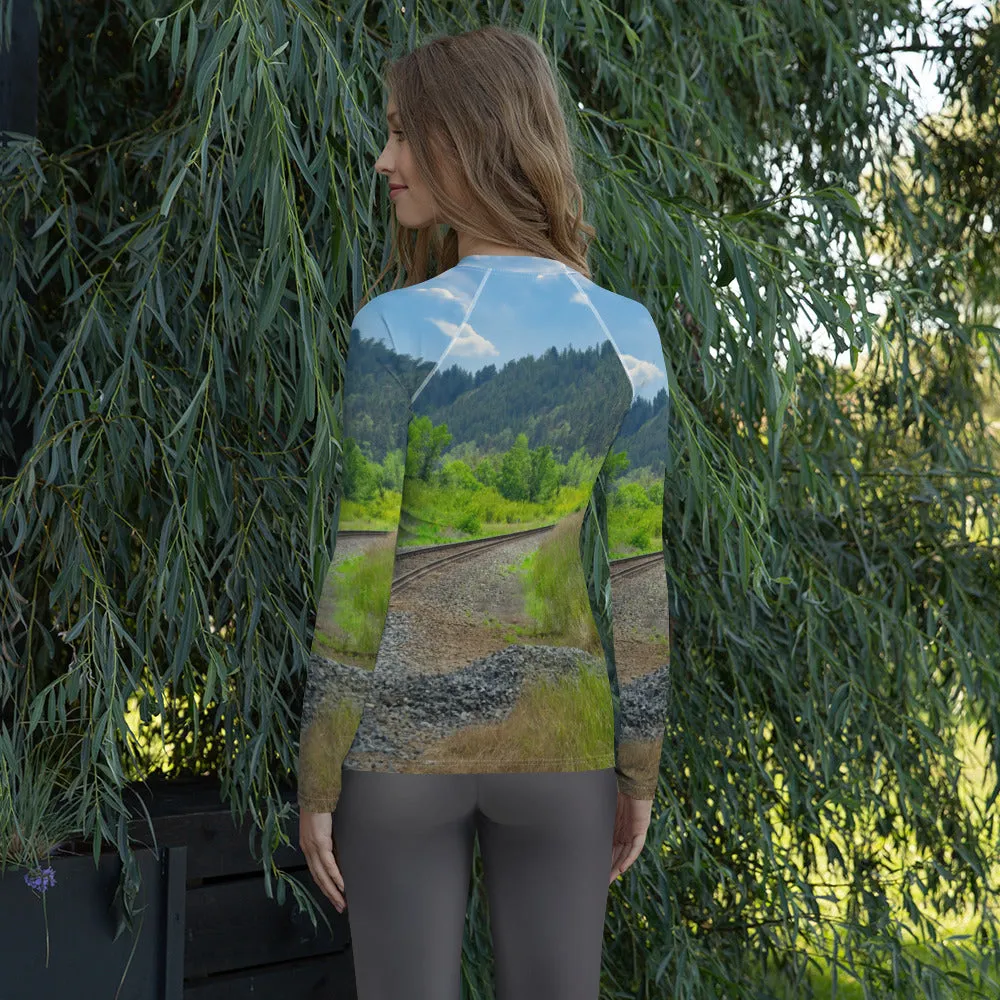 Women's Rash Guard - Edworthy Park CPKC Tracks