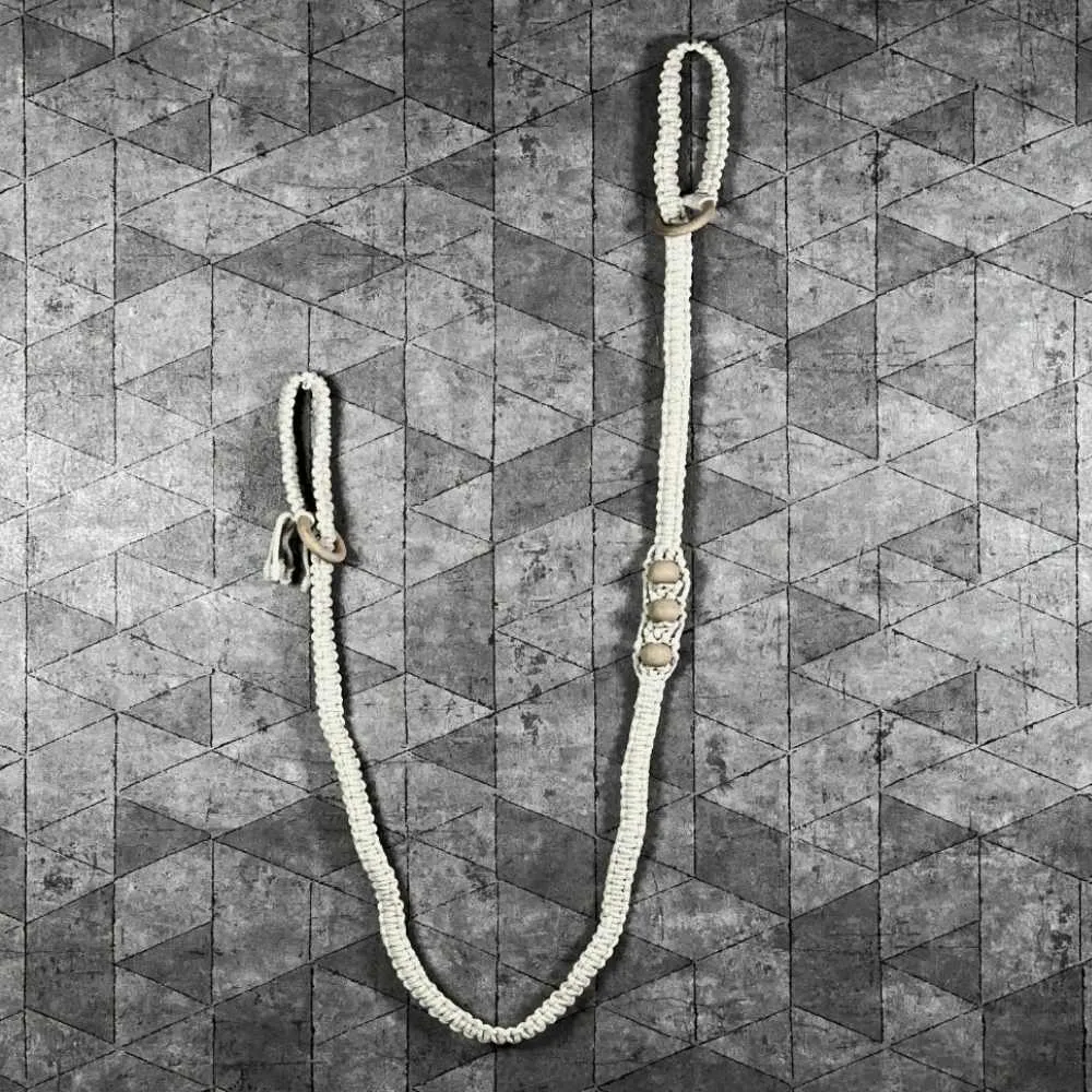 Yoga Mat Carrier Strap | Macrame Cotton | White | Adjustable Length