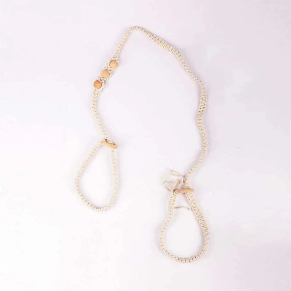 Yoga Mat Carrier Strap | Macrame Cotton | White | Adjustable Length