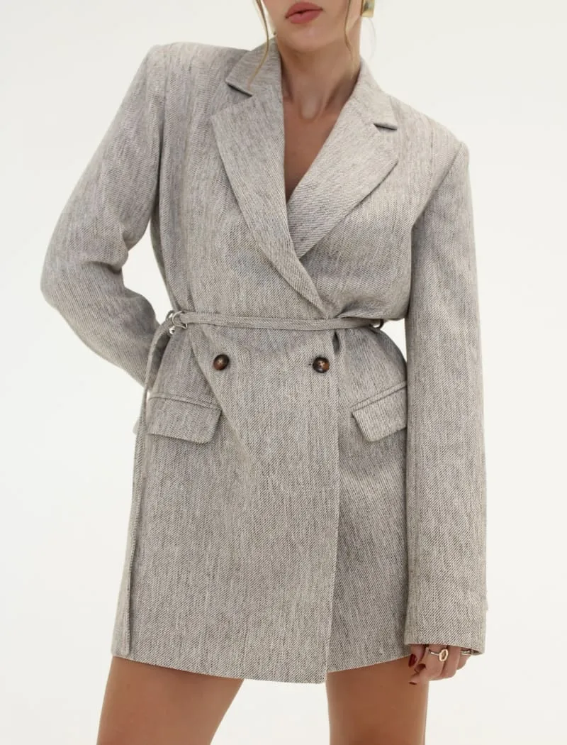 You're So Money Blazer | Oat Heathered Twill