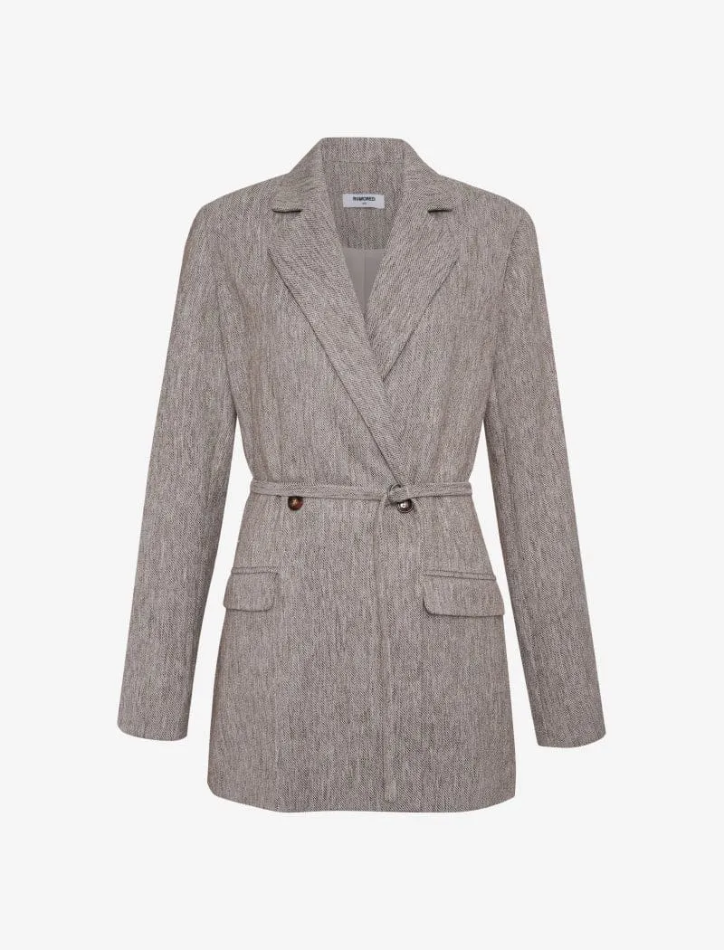 You're So Money Blazer | Oat Heathered Twill