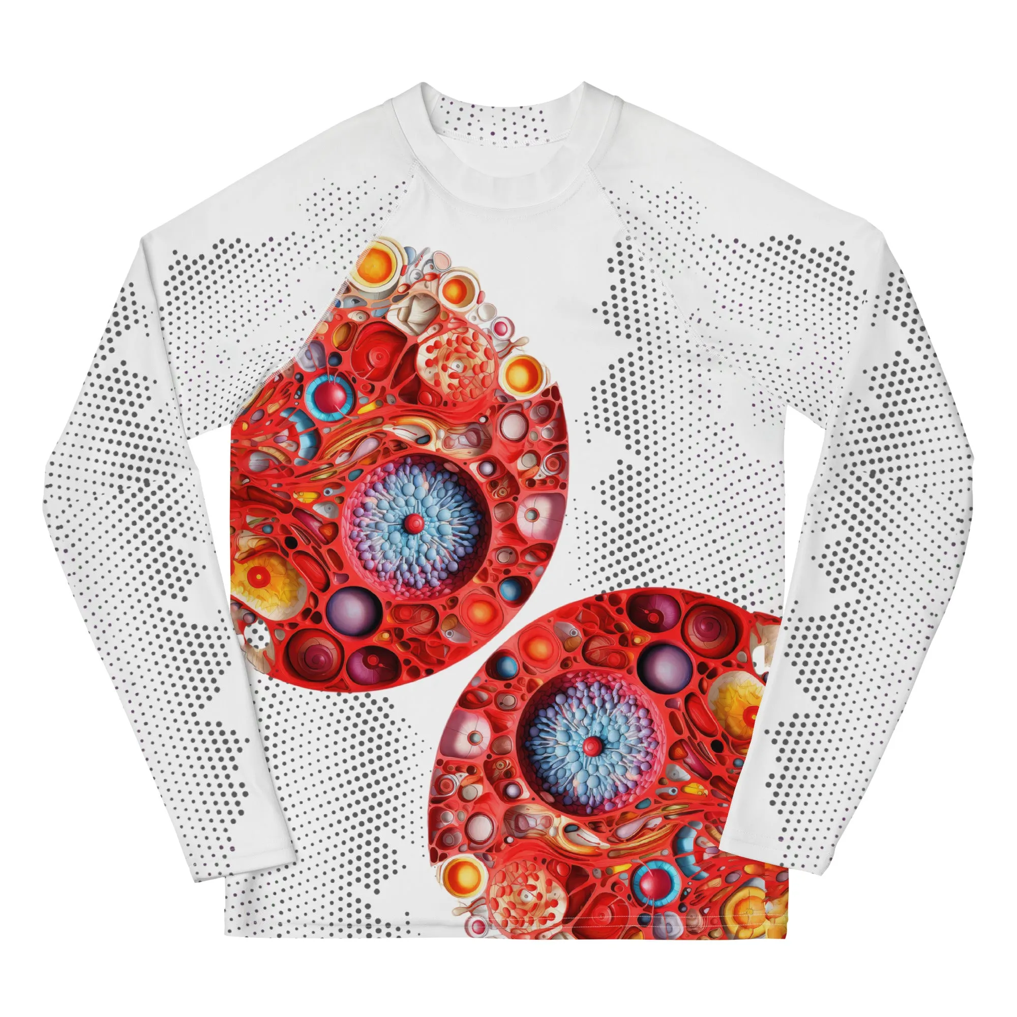 Youth Rash Guard Breathing in Red