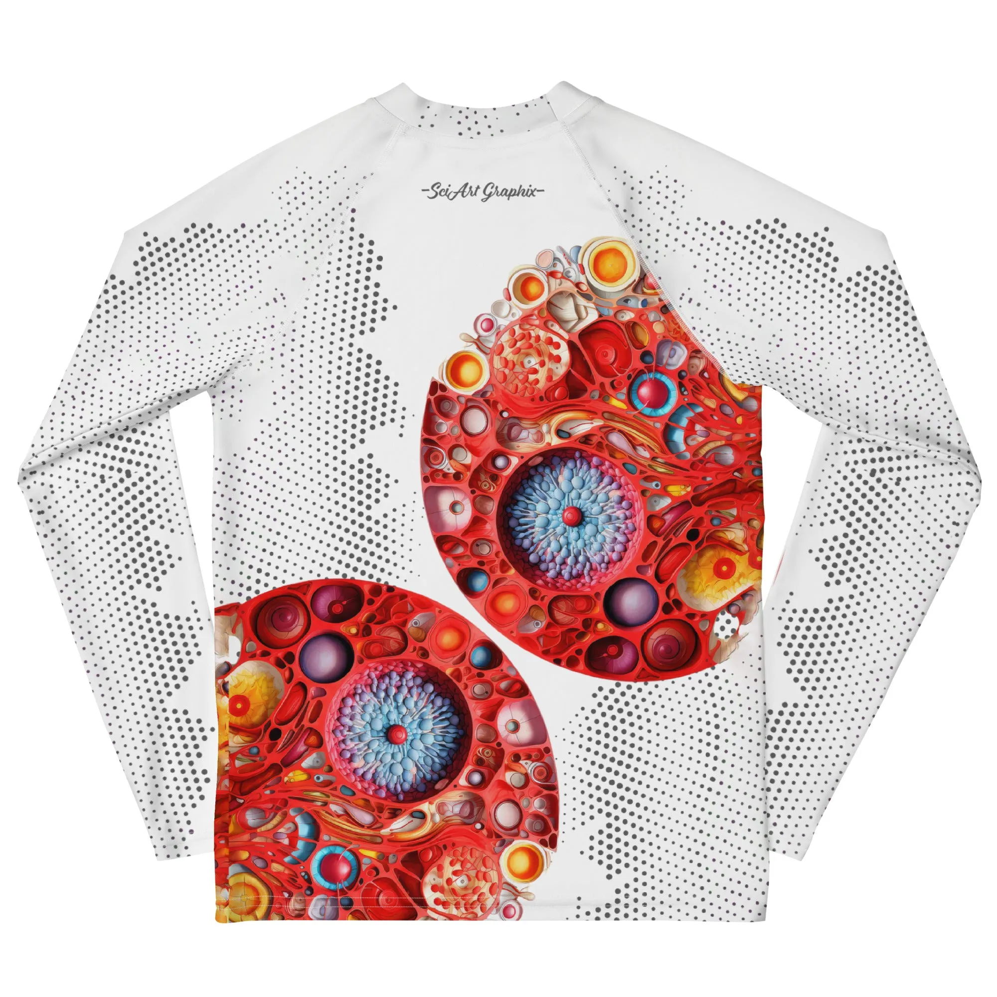 Youth Rash Guard Breathing in Red